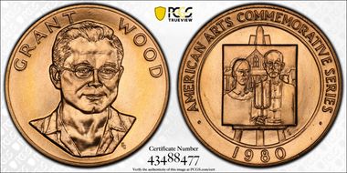 1980 AV Medal Grant Wood MS68