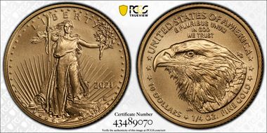 2021 $10 Gold Eagle - Type 2 First Strike MS70