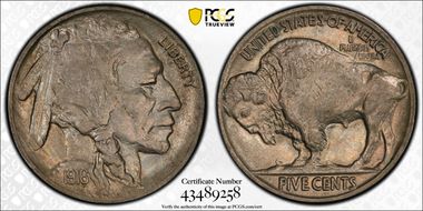 1916 5C 2 Feathers, FS-402 AU58