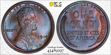 1914 1C MS66+ BN