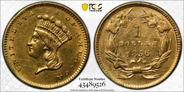 1856 G$1 Slanted 5 N1