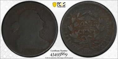 1803 1C Small Date, Large Fraction AG3BN