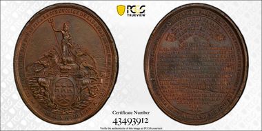 1858 Medal Havana Water Works Ae SP1