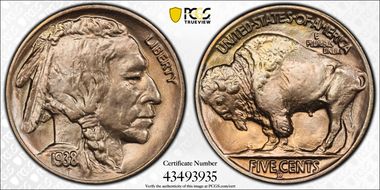 1938-D 5C Buffalo MS67