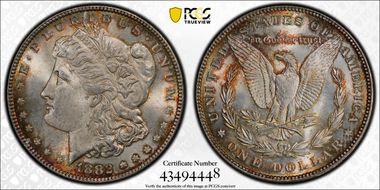 1882 $1 MS64