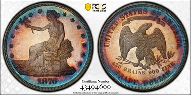 1876 T$1 PR66CAM