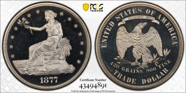 1877 T$1 PR66DCAM
