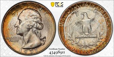 1951-S 25C MS66+ 