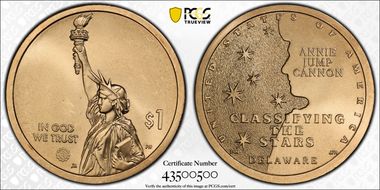 2019-P $1 American Innovation DE Cannon-Classifying the Stars. Pos. B MS65