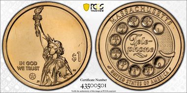 2020-D $1 American Innovation MA Telephone Pos. A MS65