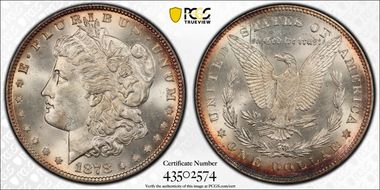 1878 7/8TF $1 Strong, VAM 39, 7/5 MS64+