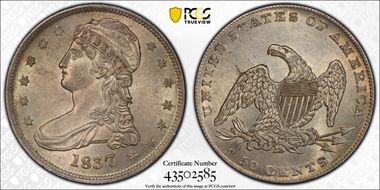 1837 50C MS62