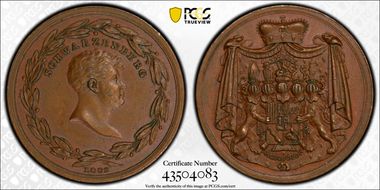 nd(1815) Medal Sommer-A177 Wurzb-8346 Ae MS62