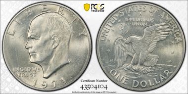 1971-S $1 Silver MS66