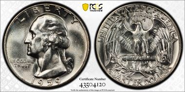 1959 25C Type B Reverse, FS-901 MS65