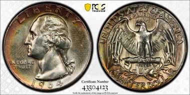 1964 25C Type B Reverse, FS-901 MS65