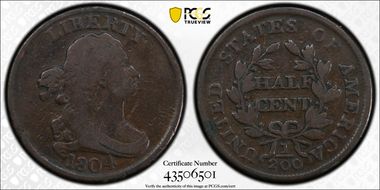 1804 1/2C C-8, Spiked Chin VG10BN