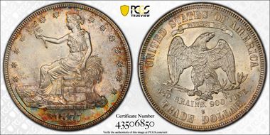 1877-S T$1 MS62