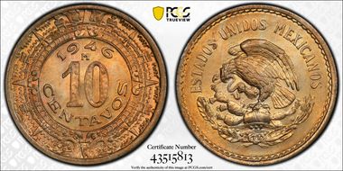 1946-M 10C KM-432 MS66