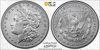 2021-CC Privy $1 Morgan Dollar 100th Anniversary MS69