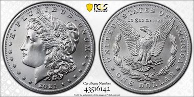 2021-O Privy $1 Morgan Dollar 100th Anniversary MS68