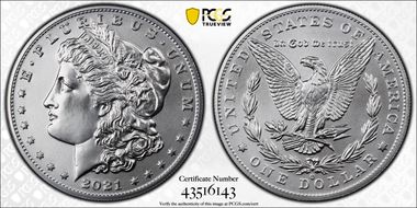 2021-O Privy $1 Morgan Dollar 100th Anniversary MS69