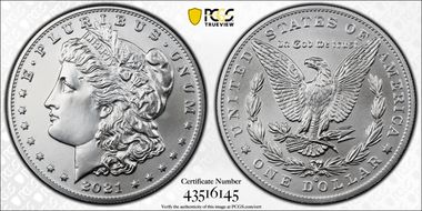 2021-O Privy $1 Morgan Dollar 100th Anniversary MS68