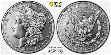 2021-D $1 Morgan Dollar 100th Anniversary MS69