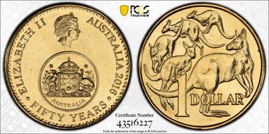 2016 $1 50 Yrs Decimal Currency MS68