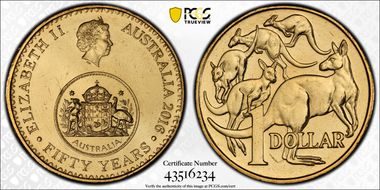 2016 $1 50 Yrs Decimal Currency MS68