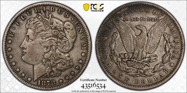 1878 7TF $1 Reverse of 1879 VF30