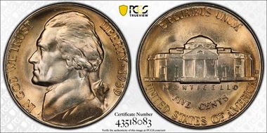 1939-S 5C Reverse of 1938 MS66