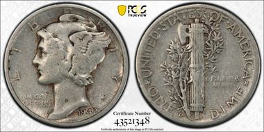 1942-D 10C VF20