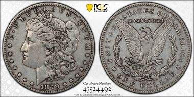 1879-S $1 VAM 34, Rev. of 1878 XF45