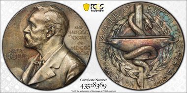 1963 Medal Alfred Nobel Medicine Ag Nominating Committee SP62