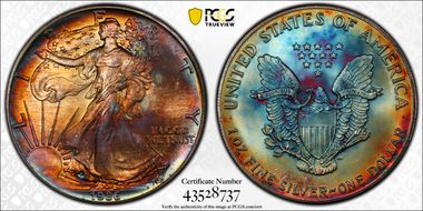 1986 $1 Silver Eagle MS68