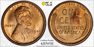 1909 VDB 1C MS65RD