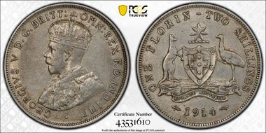 1914 Florin AU50