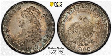 1809 50C Overton 107a III Edge MS63