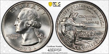 2021-D 25C Crossing the Delaware MS68