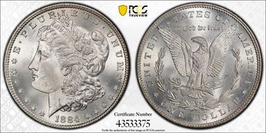 1884 $1 MS64