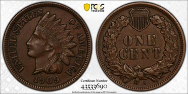 1909-S 1C Indian XF45BN