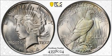 1924-S $1 MS64