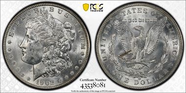 1902-O $1 MS62