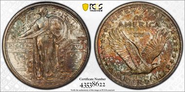 1917-S 25C Type 1 MS62FH