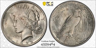 1922 $1 MS66