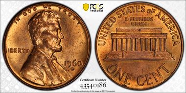 1960-D 1C Large Date MS63RB