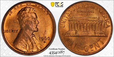 1960-D 1C Small Date MS64RB