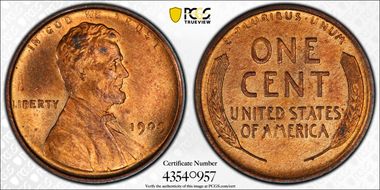 1909 1C Lincoln MS64RB