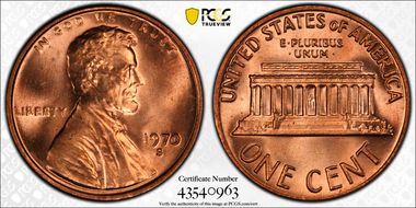 1970-S 1C Small Date MS65RD